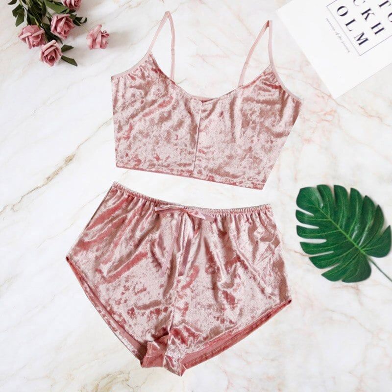 Velor pajamas short shorts S-L - Image 2