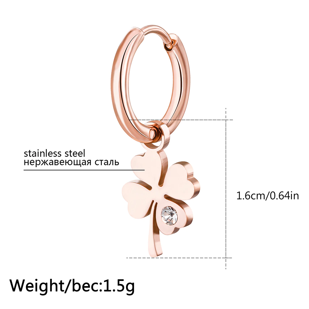 Women's jewelry; Clover-shaped earrings - Image 4