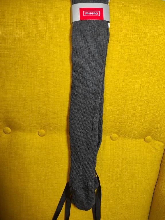 Gray ribbed overknees with a ribbon - Image 6