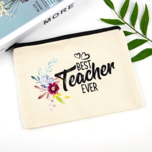 Best Teacher Ever Makeup Bag Pencil Pouch