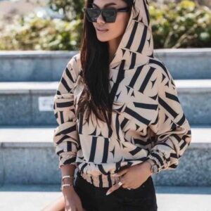 Patterned hoodie XS-M