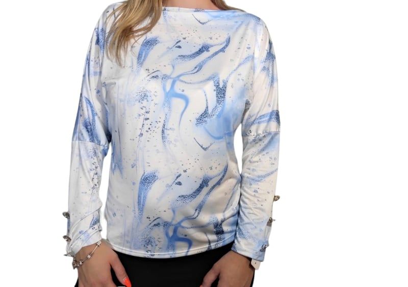 Patterned Long sleeved top XS-M - Image 4