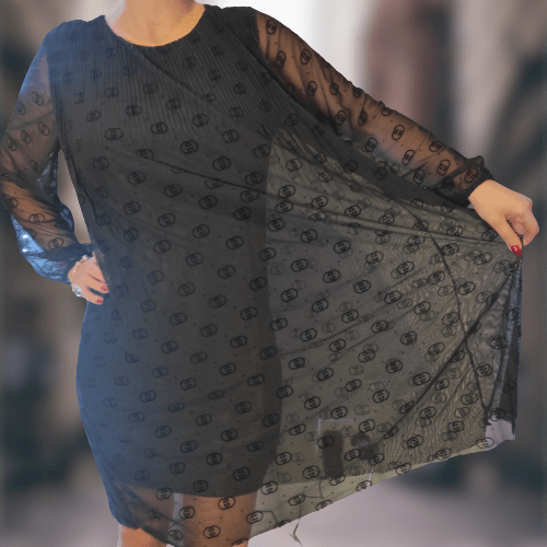 Beautiful Tulle Dress / Tunic Plisa Guccy Black 6-12 - Image 5