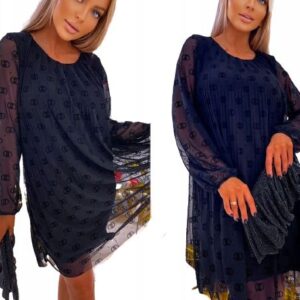 Beautiful Tulle Dress / Tunic Plisa Guccy Black 6-12