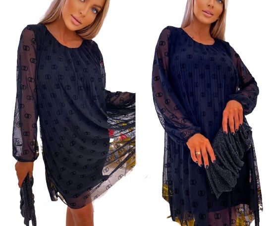 Beautiful Tulle Dress / Tunic Plisa Guccy Black 6-12