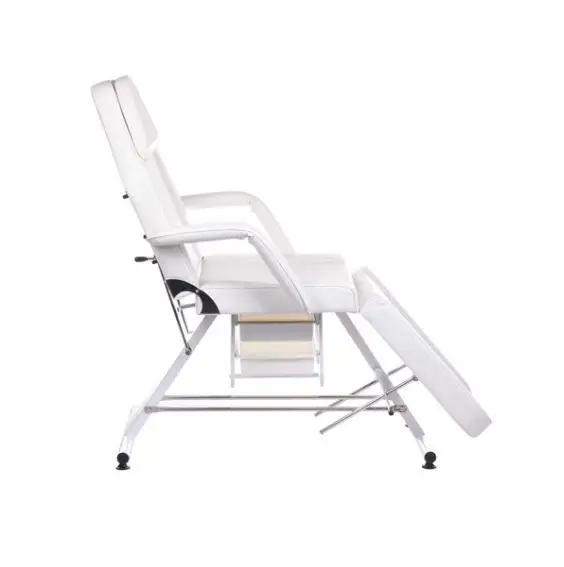Beauty bed split white With Drawers plus trolley/shelf - Image 5