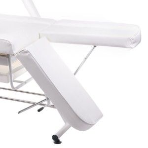 Beauty bed split white With Drawers plus trolley/shelf - Image 2