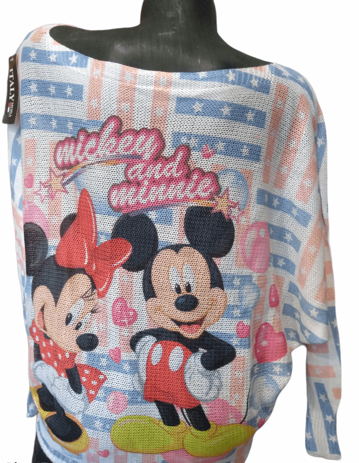 Openwork sweater WOMAN Mickey Mouse Minnie 2 size 6-12 - Image 2