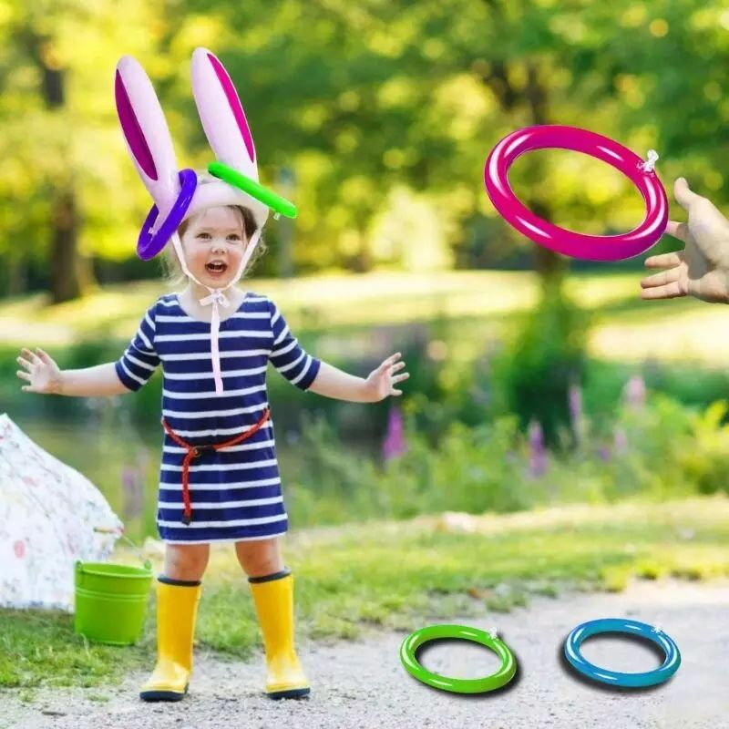 Colorful Infatable Bunny Easter Hat Game - Image 3
