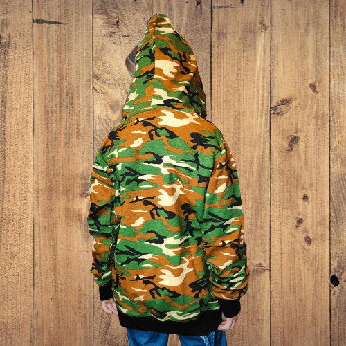 children's hoodie/ jumper green army age 10-12 - Image 2