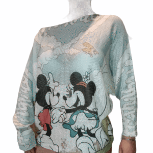 Openwork sweater WOMAN Mickey Mouse Minnie blue 6-12