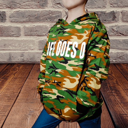 children's hoodie/ jumper green army age 10-12 - Image 4