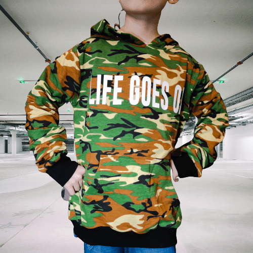 children's hoodie/ jumper green army age 10-12 - Image 3