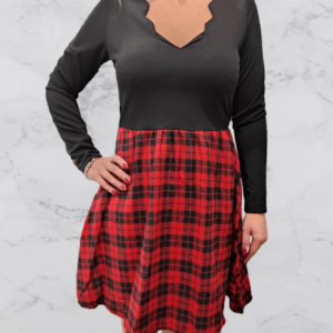 Checkered dress XS-M