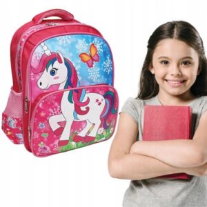 School backpack with a unicorn