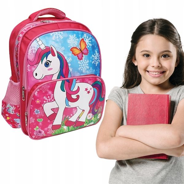 School backpack with a unicorn