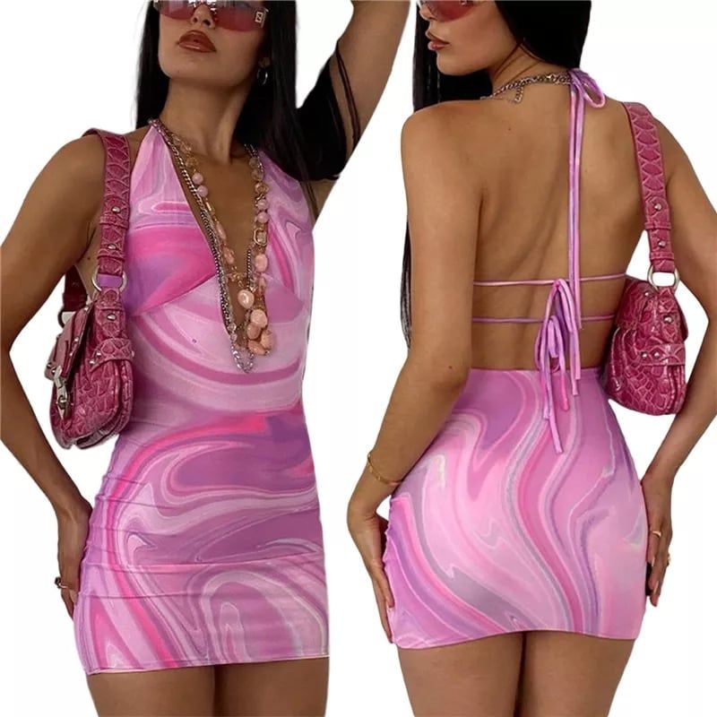Water ripple print dress M - Image 2