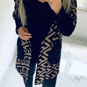 Long cadigan with hoodie 8-18