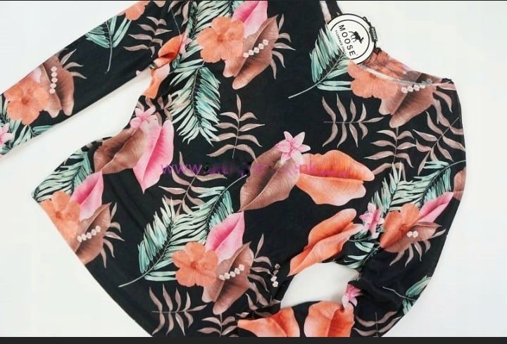 Fashion blouse, cardigan with flowers and leaves XS-L - Image 6