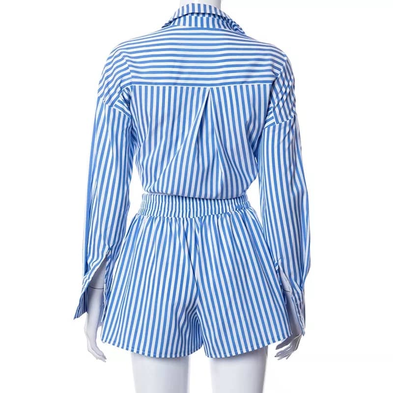 Stripe co ord shirt and short 6-12 - Image 4