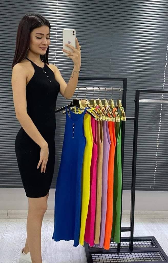 Rib- knit dress women XS-XL