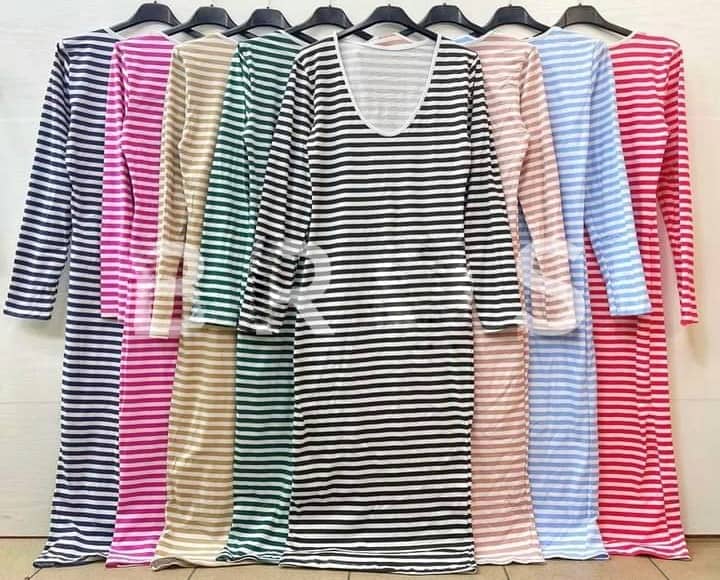 PENCIL DRESS WITH STRIPES XS-L - Image 3