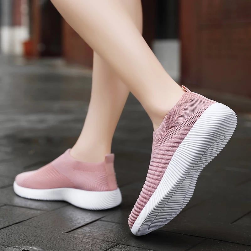 Comfortable pink mesh sports sneakers 3-8 size - Image 8