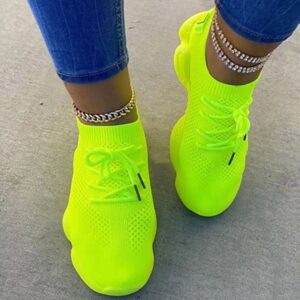 Neon yellow sneakers 4-8