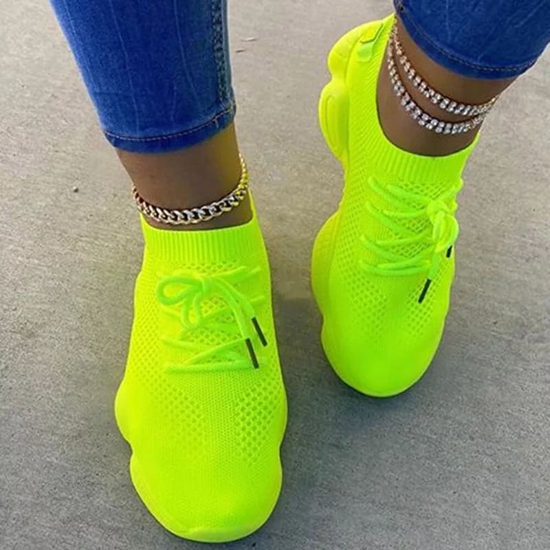 Neon yellow sneakers 4-8