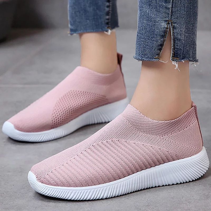Comfortable pink mesh sports sneakers 3-8 size - Image 2