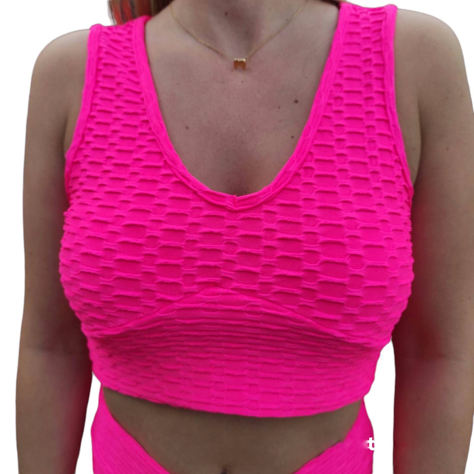 Pink Neon set Tik tok leggins and top S, M, L - Image 5