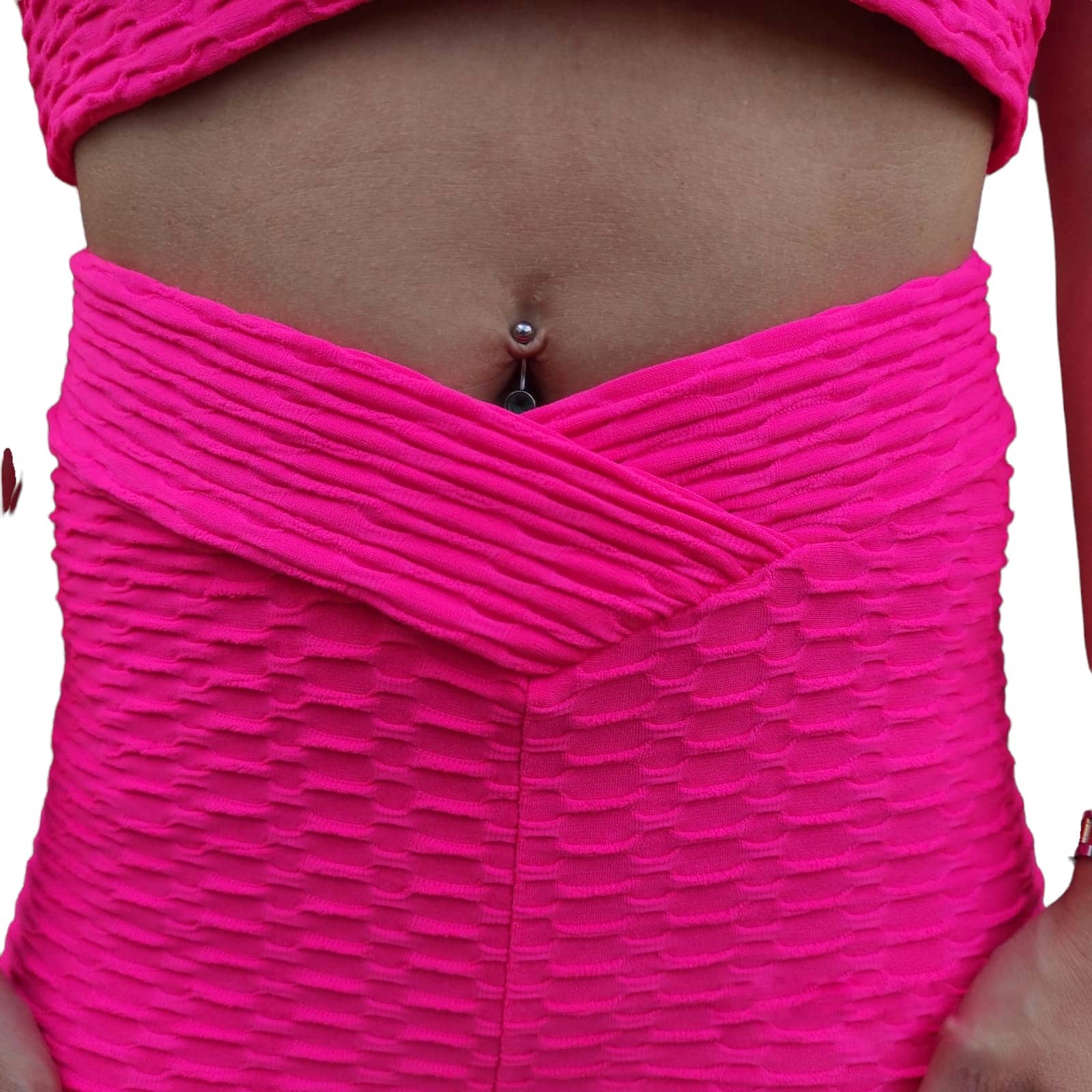 Pink Neon set Tik tok leggins and top S, M, L - Image 2