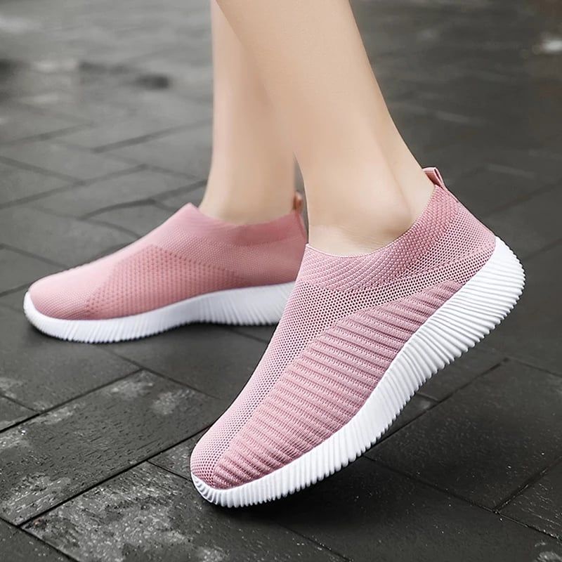 Comfortable pink mesh sports sneakers 3-8 size - Image 3