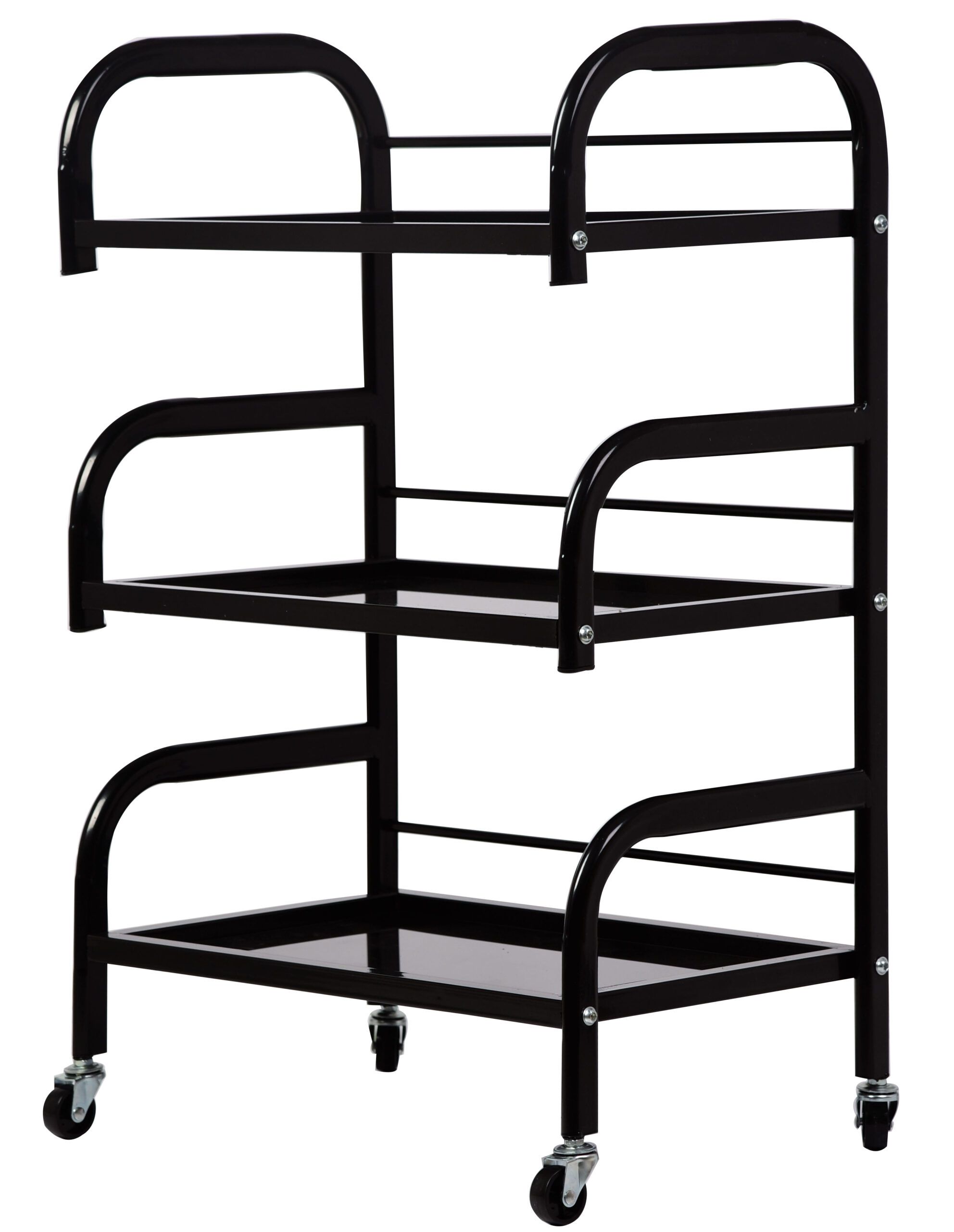Beauty Bed With Drawers plus trolley/shelf black - Image 2