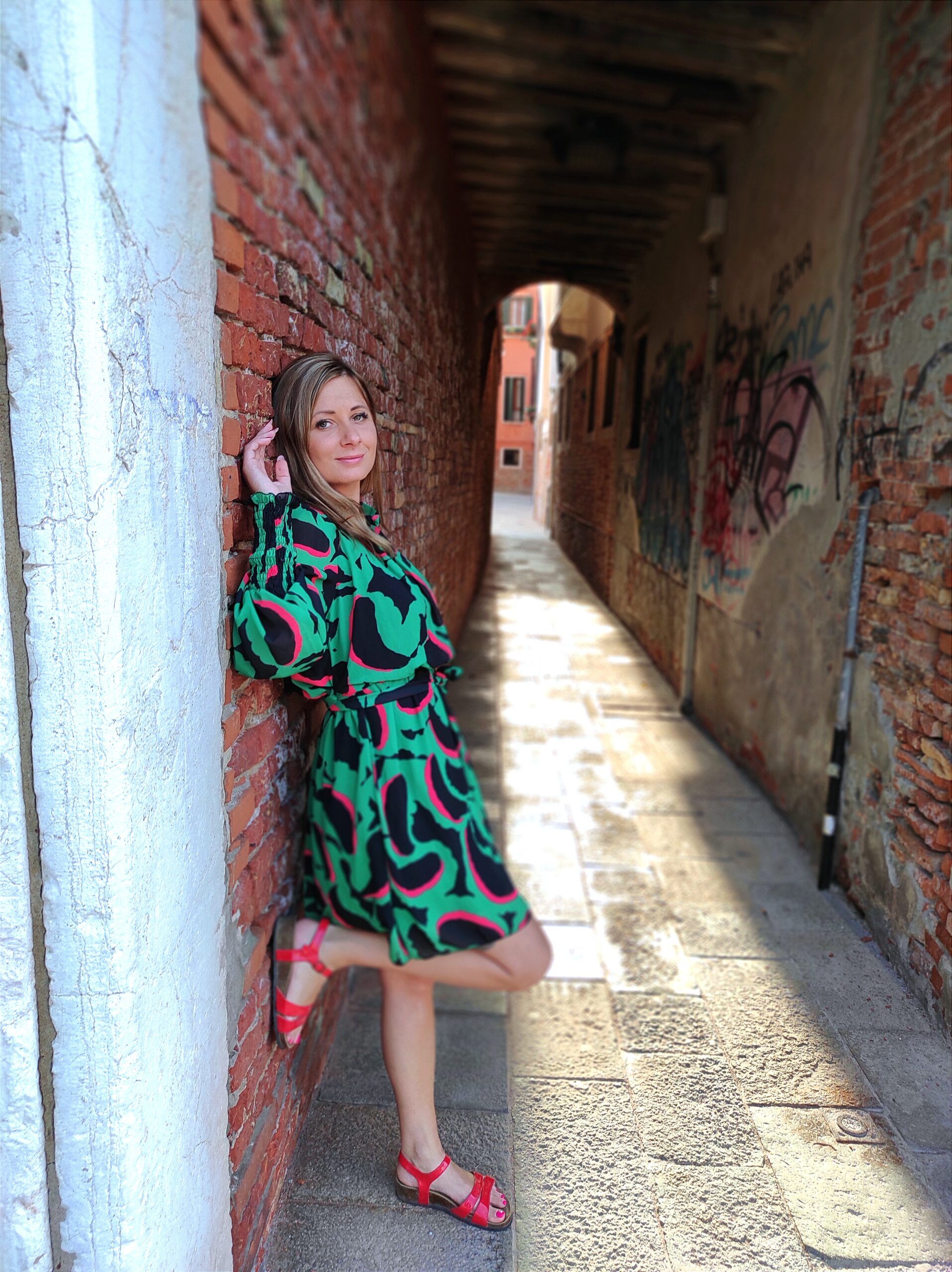Stylish green dress XS-M