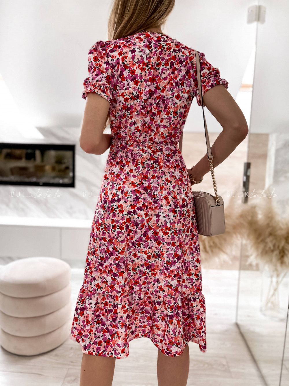 Multicolored floral dress XS-L - Image 8