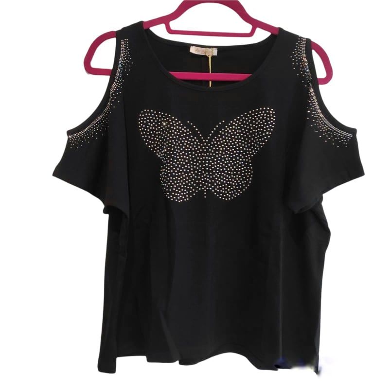 Tops butterfly Women Coldshoulder XS-Xxl - Image 4