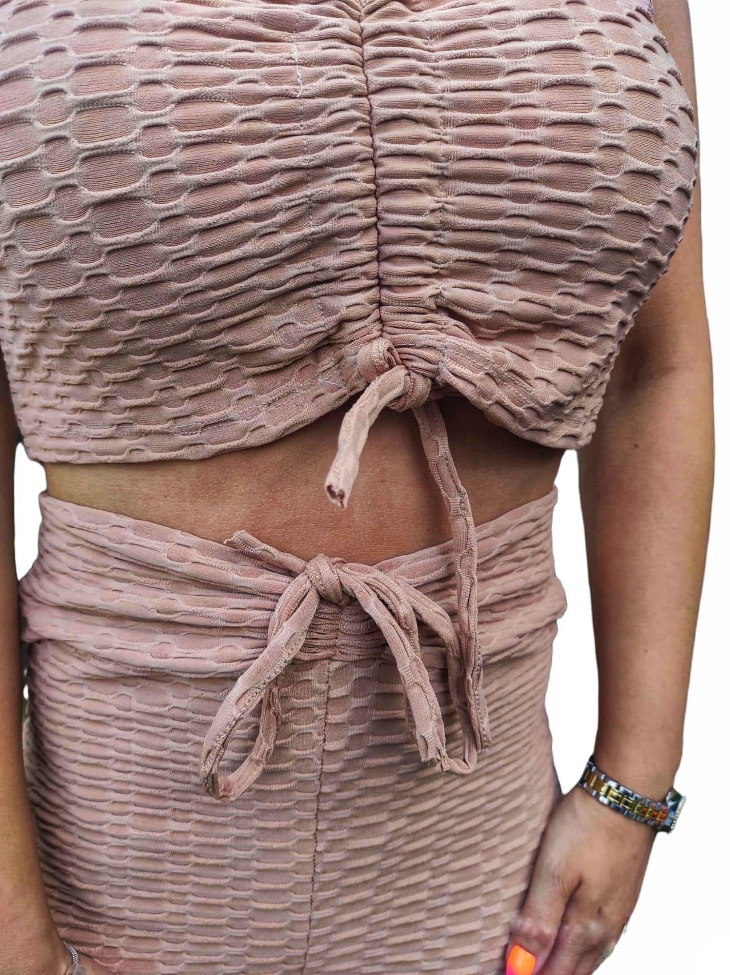 Beige set Tik tok leggins and top S,M,L - Image 2