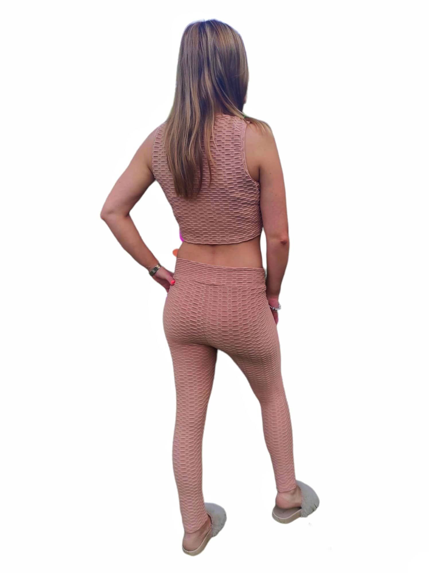 Beige set Tik tok leggins and top S,M,L - Image 6