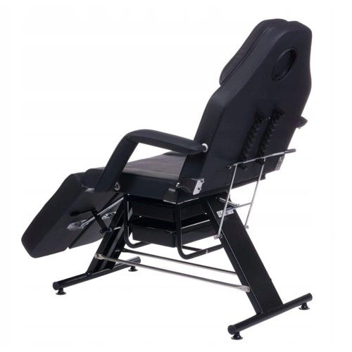 Beauty bed with drawers black+ stool tattoo spa split - Image 4
