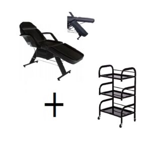 Beauty Bed With Drawers plus trolley/shelf