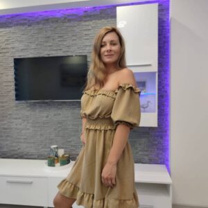 Short spanish dress for women brown XS-L