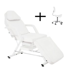 Beauty cosmetic bed with drawers + backrest stool tattoo spa