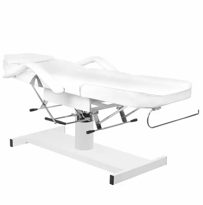 white pneumatic bed + backrest saddle stool - Image 4