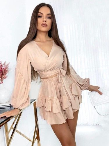 Cream Top and skirt set - Image 5