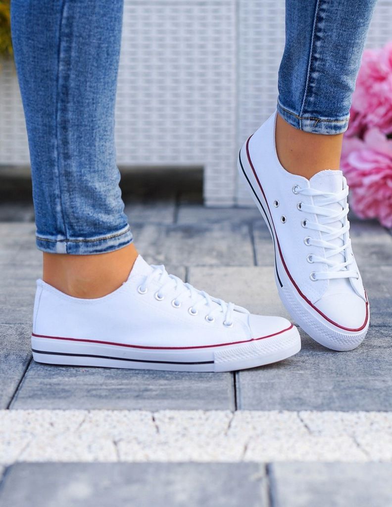 White lace-up sneakers size 3-8 - Image 7