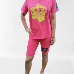 Pink short sleeve top and shorts XS-L