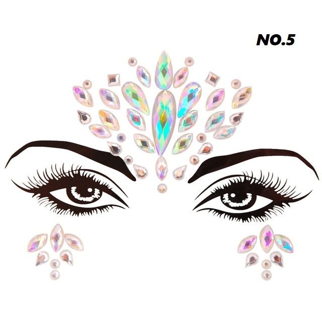 3D Glitter Rhinestone,Facial stickers Jewelry - Image 5