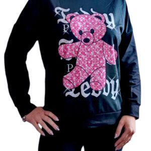Black sweatshirt with a bear XS-M