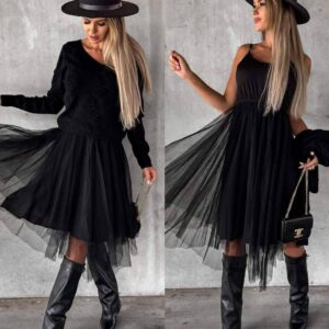 Black cliffon dress Xs-small L